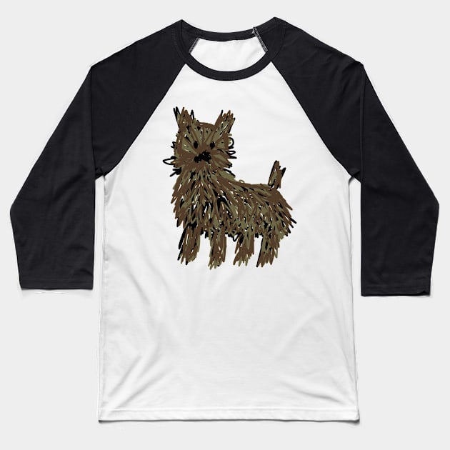 Cairn Terrier Baseball T-Shirt by Bellewood222